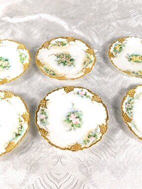 Lot of Six Royal Vienna Reticulated Small Plates # 27402